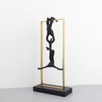 Retro Figure Ornament - Simple Metal Frame Gold, alternate view - House Of Avana