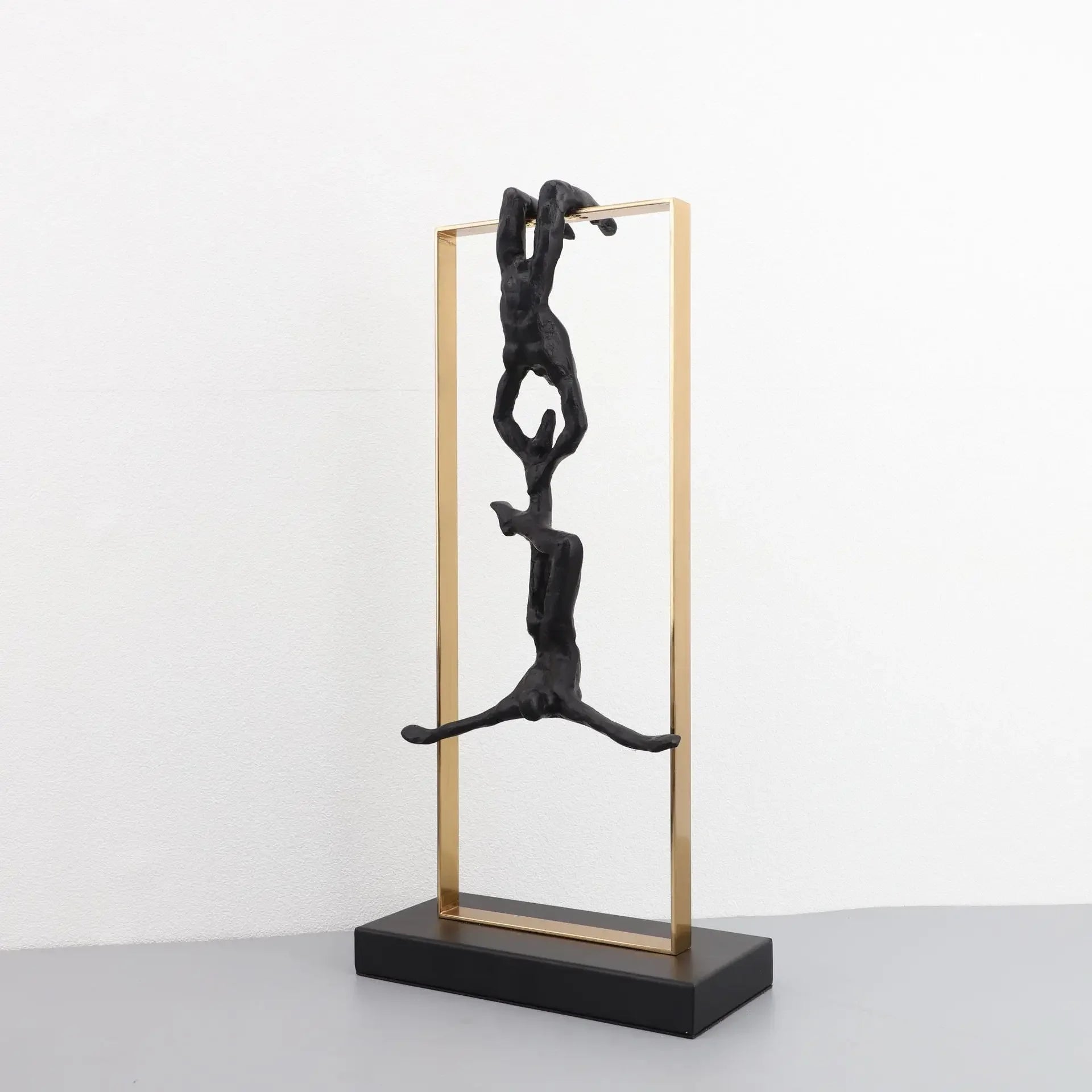 Retro Figure Ornament - Simple Metal Frame Gold, alternate view - House Of Avana