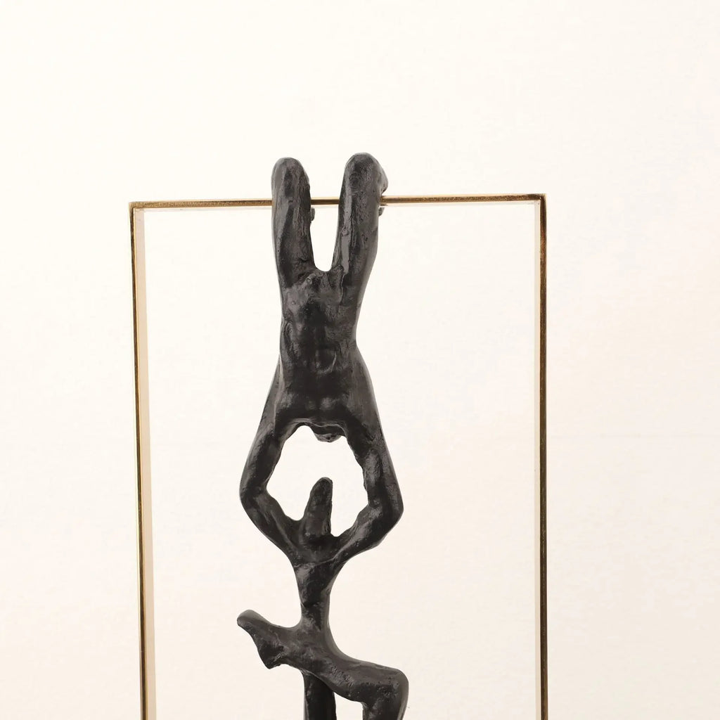 Retro Figure Ornament - Simple Metal Frame Gold, alternate view - House Of Avana