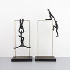 Retro Figure Ornament - Simple Metal Frame Gold, back view - House Of Avana