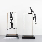 Retro Figure Ornament - Simple Metal Frame Gold, in-use display - House Of Avana