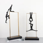 Retro Figure Ornament - Simple Metal Frame Gold, side view - House Of Avana