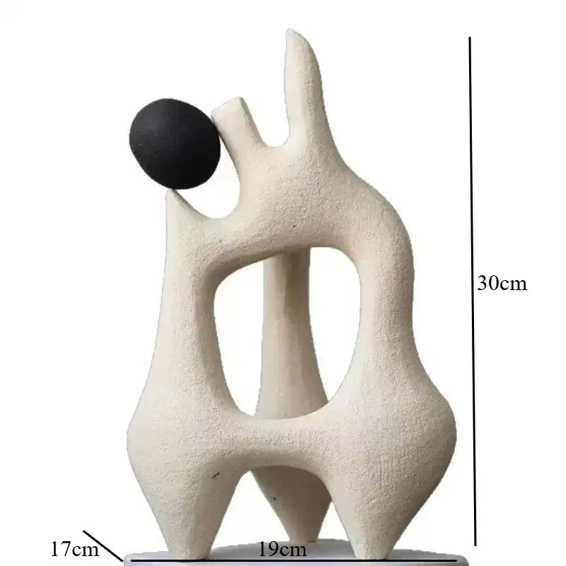 Geometric Art Sculpture - Gold Miniature Desktop Statue, angled view - House Of Avana