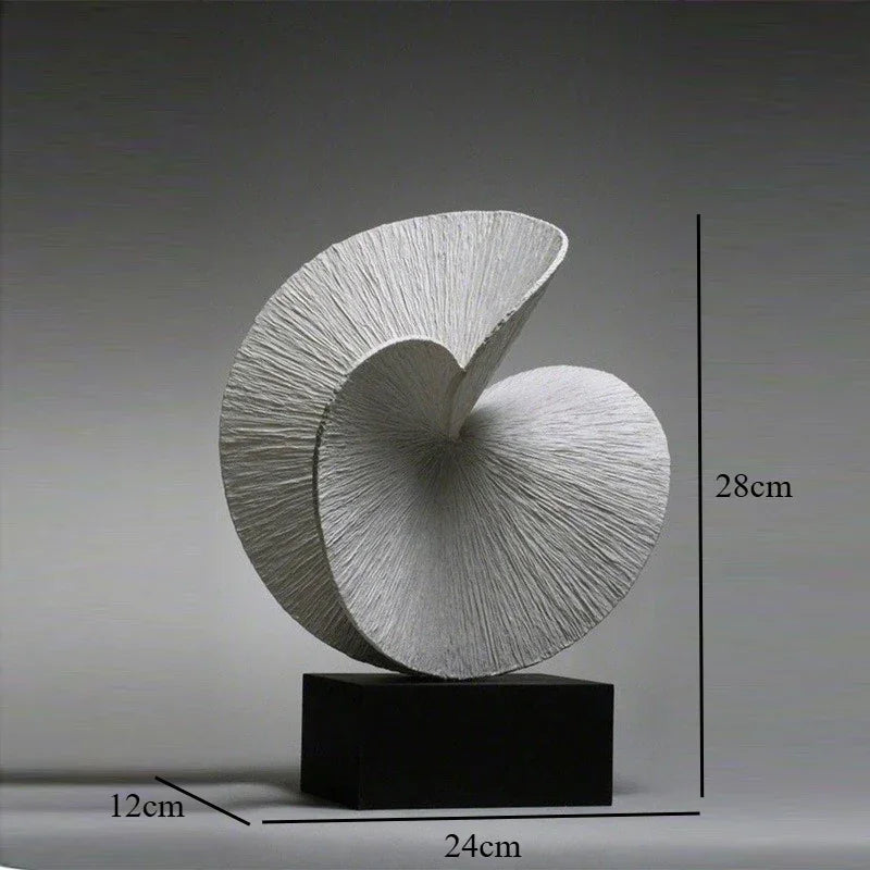 Geometric Art Sculpture - Gold Miniature Desktop Statue, angled view - House Of Avana