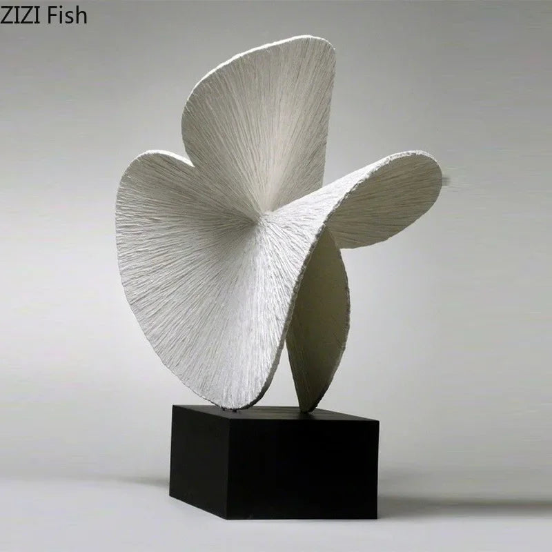 Geometric Art Sculpture - Gold Miniature Desktop Statue, back view - House Of Avana