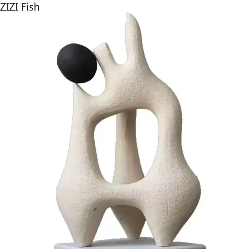 Geometric Art Sculpture - Gold Miniature Desktop Statue, detail shot - House Of Avana