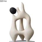 Geometric Art Sculpture - Gold Miniature Desktop Statue, detail shot - House Of Avana