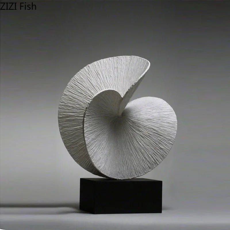 Geometric Art Sculpture - Gold Miniature Desktop Statue, front view - House Of Avana