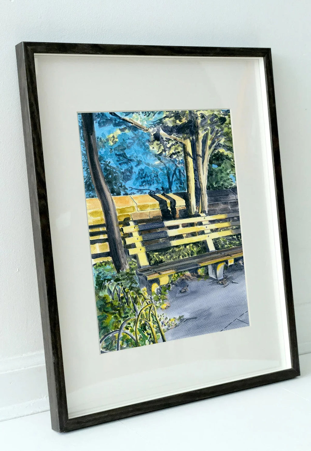 Memories of Gold, Golden Hour, Park Bench, Fort Tryon Park, Nyc, back view - House Of Avana