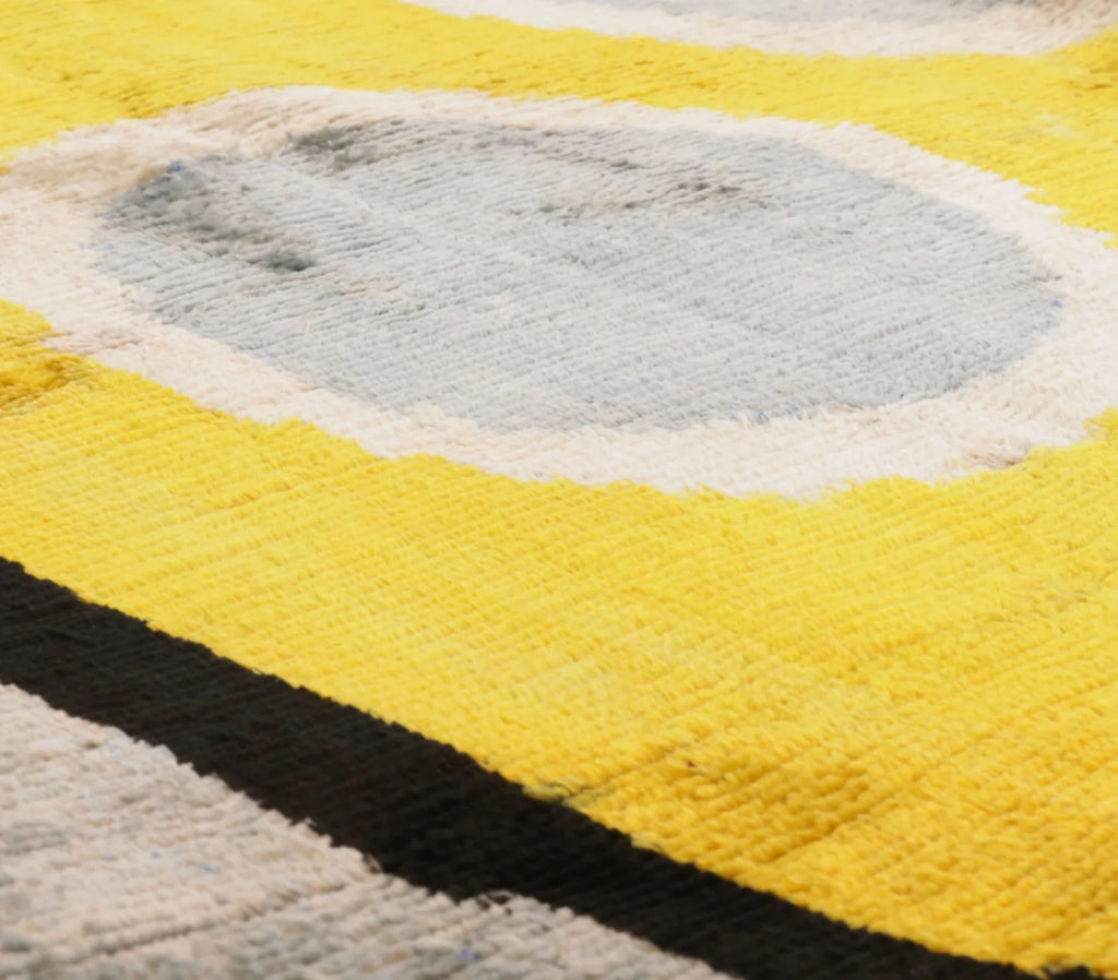 Handmade 16x16 Silk Velvet Geometric Throw Pillow in Gold and Gray – Luxury Down Feather Insert, side view - House Of Avana