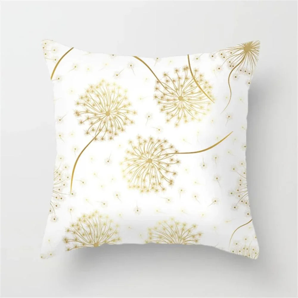 Gold Leaf Cushion Cover for Home Decor - House Of Avana