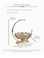 Gold Metal Decor Bowl - Lotus Centerpiece