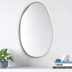 Gold Metal Framed Wall Mirror - House Of Avana