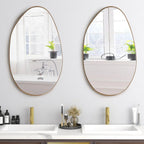 Gold Metal Framed Wall Mirror - House Of Avana