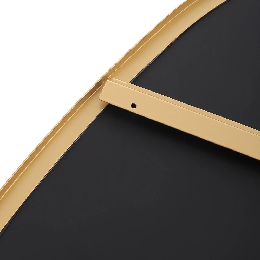 Gold Metal Framed Wall Mirror - House Of Avana