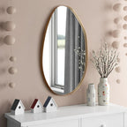 Gold Metal Framed Wall Mirror - House Of Avana
