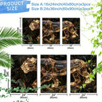 Gold panther wall sculpture, metallic finish, 3D design - House of Avana