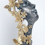 Decorative Mask Statue - Gold Finish Sculpture, lifestyle image - House Of Avana