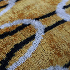 Canvello Handmade Luxury Gold Throw Pillows - 16x16 Inch, angled view - House Of Avana