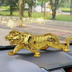 Tiger Ornament - Majestic Gold Detailed, front view - House Of Avana