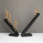 Golden Climber Sculpture - Abstract Modern Artwork, detail shot - House Of Avana