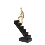Golden Climber Sculpture - Abstract Modern Artwork, top view - House Of Avana