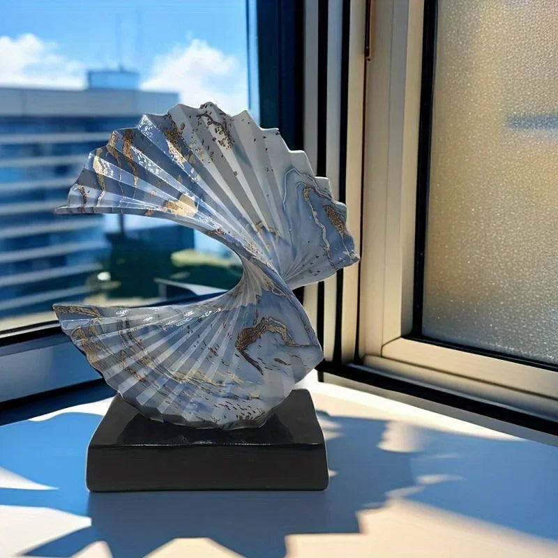 Abstract Ornament, Resin Golden Statue Art Craft, for Wine Cabinet, Bookshelf Home Living Room Office... - House Of Avana