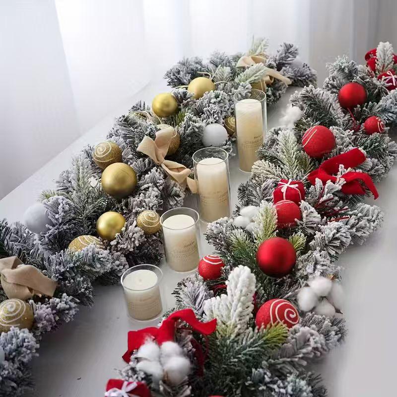 1pc Large Artificial Wreath Centerpiece with Pine Leaves & Golden Accents - Elegant Winter Holiday Decor for Dining Table, Fireplace, or Window - Handmade Plastic, Candle Holder & Wall Hanging Decoration, Christmas Decoration House Of Avana