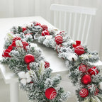 1pc Large Artificial Wreath Centerpiece with Pine Leaves & Golden Accents - Elegant Winter Holiday Decor for Dining Table, Fireplace, or Window - Handmade Plastic, Candle Holder & Wall Hanging Decoration, Christmas Decoration House Of Avana