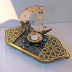 Golden Acrylic Tray - Ramadan Lantern Storage