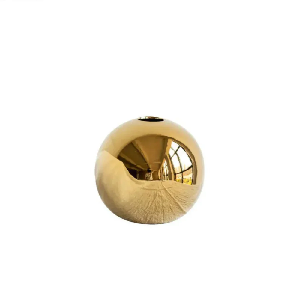 Golden Ball Ceramic Vase - House Of Avana