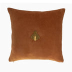Golden Bee Silk Velvet Throw Pillow Cover X 20, lifestyle image - House Of Avana