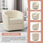 Velvet Swivel Accent Chair with Golden Metal Base, side view - House Of Avana