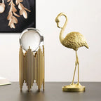 Northeuins Resin Golden Flamingo Figurines for Interior Luxury Animal Ornament Home Office Desktop Decor... - House Of Avana