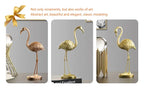 Northeuins Resin Golden Flamingo Figurines for Interior Luxury Animal Ornament Home Office Desktop Decor... - House Of Avana