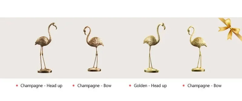 Northeuins Resin Golden Flamingo Figurines for Interior Luxury Animal Ornament Home Office Desktop Decor... - House Of Avana
