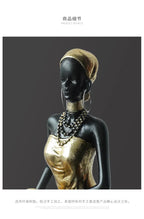 African Figurine - Golden Sculpture Storage, alternate view - House Of Avana