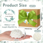 Christmas S Peony Flower Candle Set, Peony Flower Scented Candle Set with Golden Leaf Charm, Card,... - House Of Avana