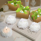 Christmas S Peony Flower Candle Set, Peony Flower Scented Candle Set with Golden Leaf Charm, Card,... - House Of Avana