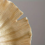 Golden leaf decorative accent, metallic gold finish, ornate details - House of Avana