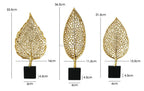Golden Leaf Tabletop Sculpture, detail shot - House Of Avana