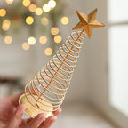 3pcs Scandinavian Vintage Golden Metal Christmas Trees - Mini Star Tabletop Decor, Nordic Luxe Holiday Decor for Home, Office & Party ArranSynthetic Gemstoneents, Christmas Decoration, Christmas Table Decor, Christmas Centerp House Of Avana [[SKU:HOA-XMS-016]]