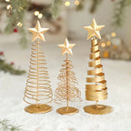 3pcs Scandinavian Vintage Golden Metal Christmas Trees - Mini Star Tabletop Decor, Nordic Luxe Holiday Decor for Home, Office & Party ArranSynthetic Gemstoneents, Christmas Decoration, Christmas Table Decor, Christmas Centerp House Of Avana [[SKU:HOA-XMS-016]]