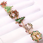 [6pcs Golden Napkin Rings] 6pcs Golden Napkin Rings | Perfect for Christmas, Thanksgiving, Easter, Birthdays and More! | Festive Table Settings, Storage Racks House Of Avana