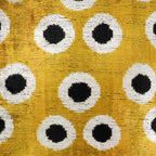Golden Orbs Silk Velvet Ikat Throw Pillow Cover X 20, detail shot - House Of Avana