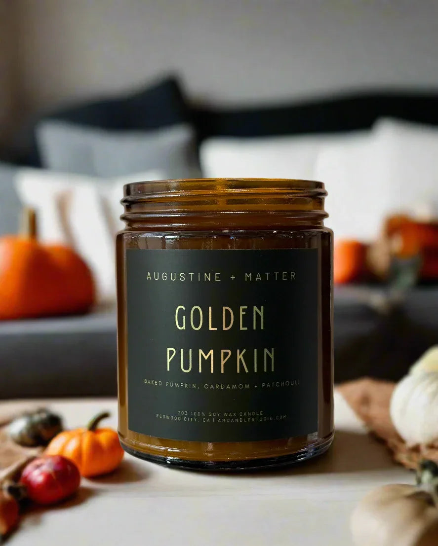 Golden Pumpkin - 7oz Soy Candle Augustine + Matter Candle Studio LLC