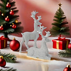[Christmas New Year] 2pcs Creative Golden and Silvery Bead Reindeer Ornaments – Perfect Christmas & New Year Gift Decor for Home, Room, Living Space, TV Stand, or Office | Elegant Desktop Display with Deer-Themed Design, Se House Of Avana [[SKU:HOA-XMS-402]]