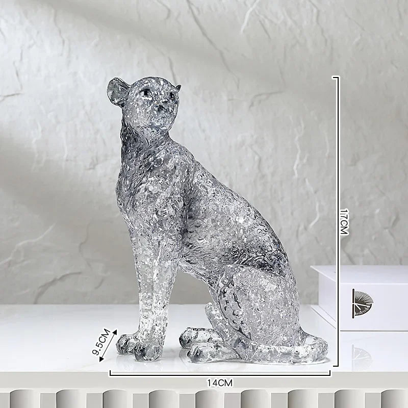 Animal Sculpture - Golden Leopard Ornament, alternate view - House Of Avana