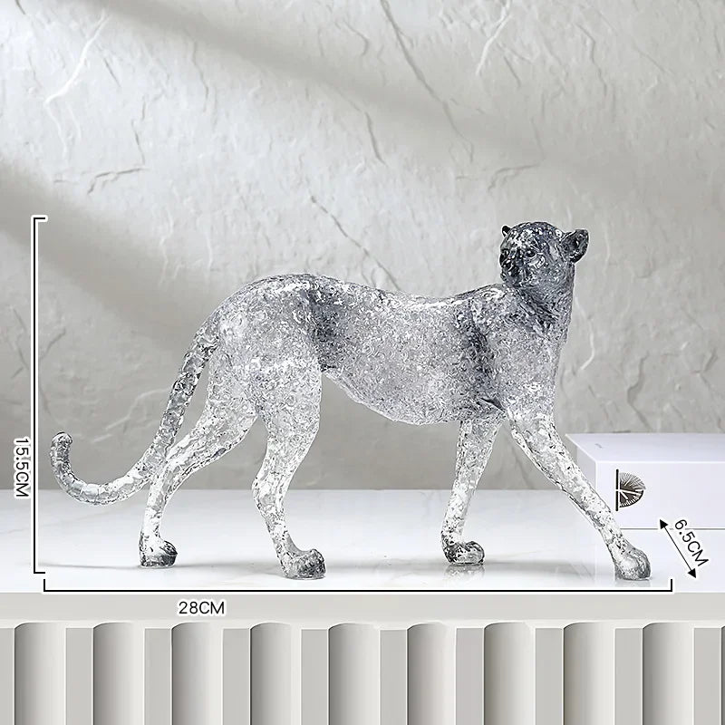 Animal Sculpture - Golden Leopard Ornament, alternate view - House Of Avana