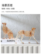 Animal Sculpture - Golden Leopard Ornament, alternate view - House Of Avana
